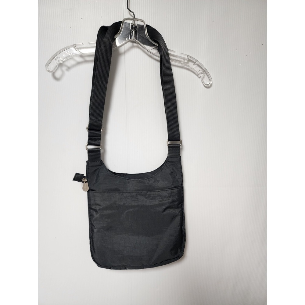 Baggallini Gray Crossbody Shoulder Bag 9" x 12" Nylon 4 Zip Purse Adjustable - Picture 5 of 6